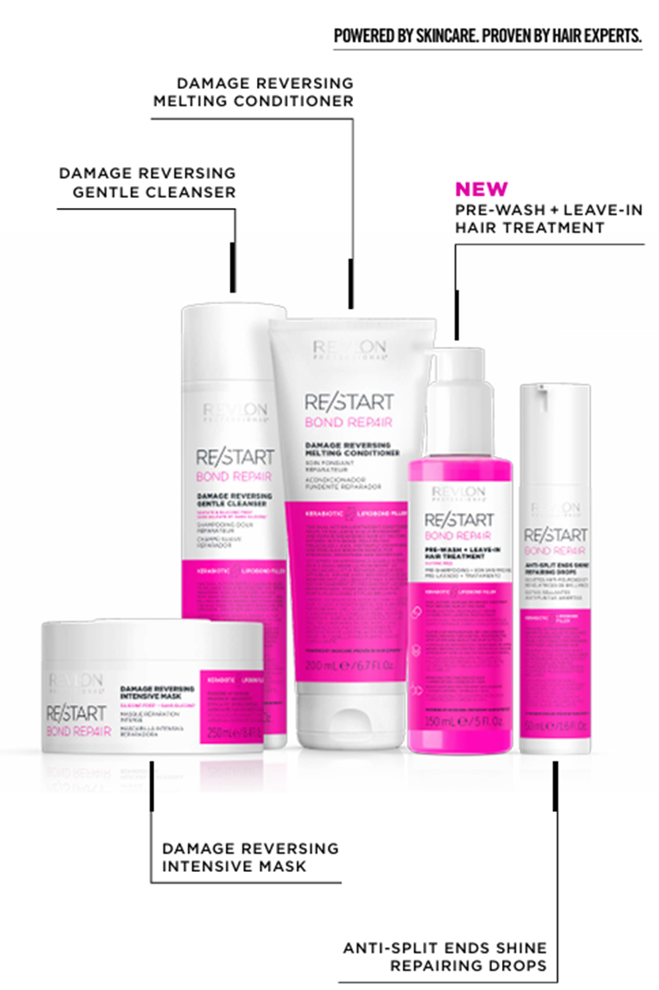 Restart Bond Repair hair products from Revlon