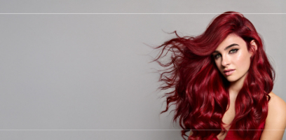 Girl with 66.66 Bold Crimson Red shade on hair